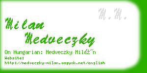 milan medveczky business card